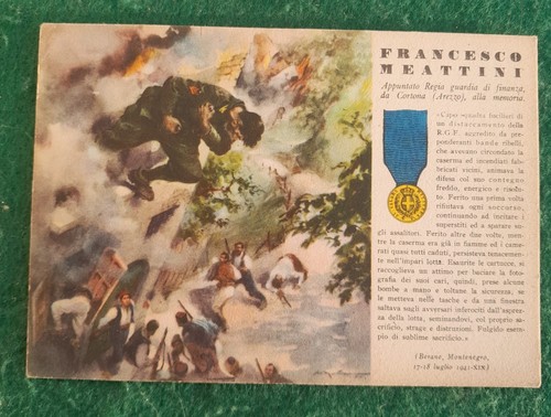 Cartolina medaglia oro - medaglia, valore