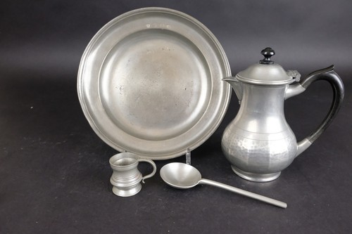 Antico piatto peltro ewer - piatto, in