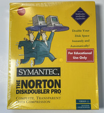 Vintage Norton Diskdoubler Pro Ver 1.1 Mac Power Macintosh 3.5 dischetti sigillati