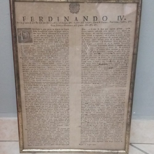 Ferdinando editto decreto - editto/decreto, a