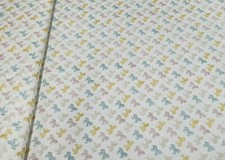 Tessuto Cotone stampato Stoffette per lenzuolini sacca culla - Fantasia unicorni