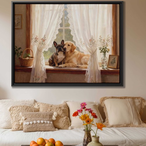 Dipinto olio arte bulldog - dipinto,