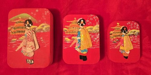 Scatole nido geisha chirimen - 3,