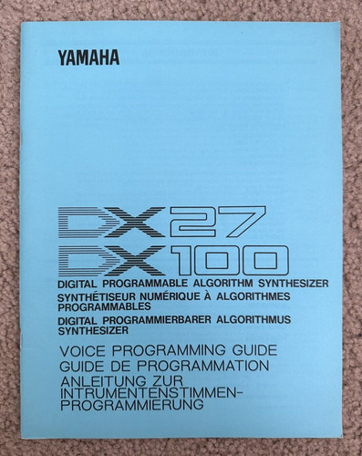 Yamaha dx27 dx100 - dx27,