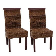 Set 2 sedie in vimini sedia sala da pranzo M45 sedia intreccio banana chiaro, senza cuscino