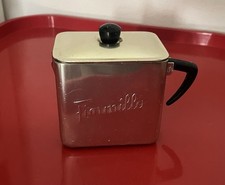 TISANIERA CAMOMILLA FIORMILLA IN ALLUMINIO PUBBLICITARIA VINTAGE ANNI 60