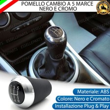 POMELLO LEVA CAMBIO A 5 MARCE NERO E CROMATO PER MAZDA 2 MK2 3 MK2 MX-5 CX-7