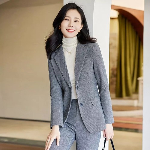 Tailleur grigio gessato - tailleur,