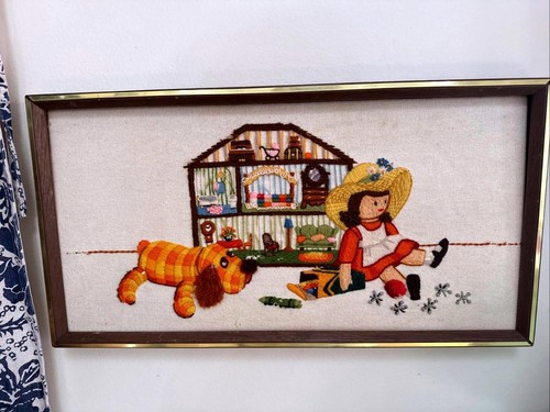 Vintage anni crewel ricamo - anni, 70