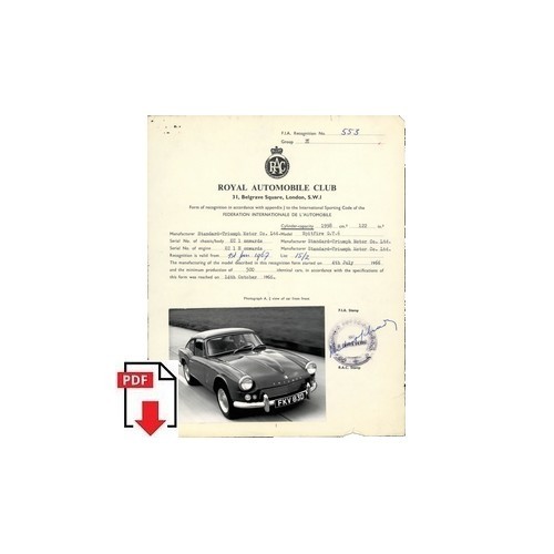 1966 triumph spitfire gt6 form - triumph,