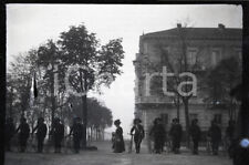 1915ca WW1 ESERCITO ITALIANO Bersaglieri in bicicletta NEGATIVO ORIGINALE