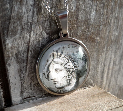 Collana acciaio ninfa aretusa - collana,