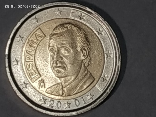 Moneta euro spagna 2001 - spagna,