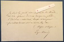 ● Eugène ADENIS Diogène et Scapin belle pièce citation autographe - théâtre