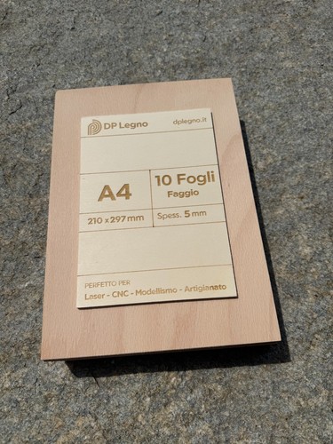Compensato faggio da 5mm - -, a4
