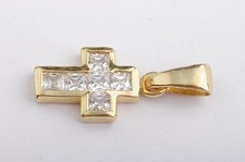 Ciondolo croce con 6 cristalli