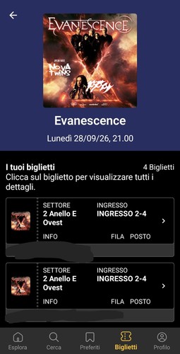 Biglietti concerto - biglietti,