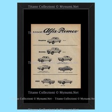 Anni '60 * Pubblicità Originale 'Alfa Romeo - Dauphine, Giulietta, 2000' in Corn