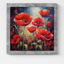 Quadro su Tela con Papaveri