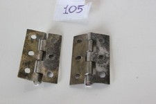 COPPIA DI CERNIERE ANTICHE PER SPORTELLO DI MOBILE  CERNIERA D'EPOCA  FERRAMENTA