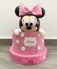 TORTA SCENOGRAFICA  TEMA MINNIE REALIZZATA A MANO COMPLEANNO EVENTI