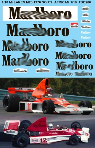Decals per mclaren m23 - 1/18,