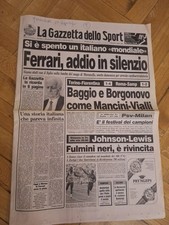 GAZZETTA DELLO SPORT 17 AGOSTO 1988 MORTE ENZO FERRARI MARANELLO MONZA