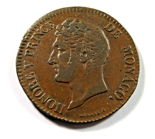 Monaco rame centesimi 1837 - 5,