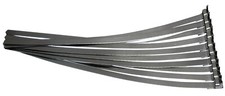 10 fascette stringitubo prefabbricate in acciaio inox 304SS lunghezza 280 mm