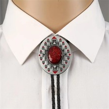 Collana uomo pietra rossa