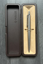 Vintage Parker Jotter Stainless Steel Rollerball Ballpoint Pen Writing Case