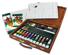 Set custodia in legno 26 pezzi tubi vernice colore olio Artist Deluxe OIL2030