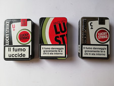 Tre Porta Sigarette Lucky Strike scatole in alluminio