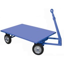 Carrello a rimorchio industriale pianale cm.140x75xh.30 ruote piene Kg.700 ralla