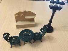 sylvanian family lotto #4 arredamento da giardino con luci 