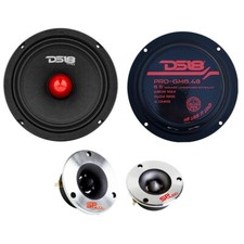 Kit auto con 2 midrange DS18 PRO-GM6.4B 16,5 cm + 2 tweeter SP AUDIO SPTW28 car