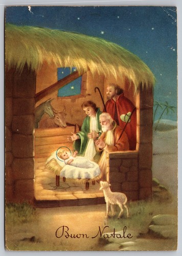 Cartolina natale natività - natale,
