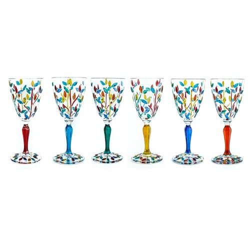 Set sei vetro murano vino - sei,