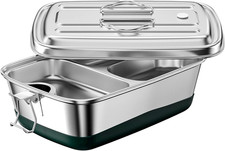 Lunch Box in Acciaio Inox, 2000ML Scatola per Il Porta Pranzo a Tenuta Stagna Co