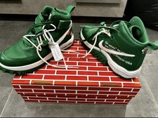 Off-White X Nike Air Force 1 Mid SP Leather Pine Green sneaker Scatola Originale