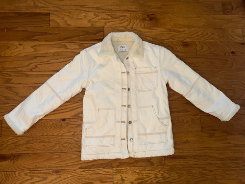 Giacca foderata sherpa denim