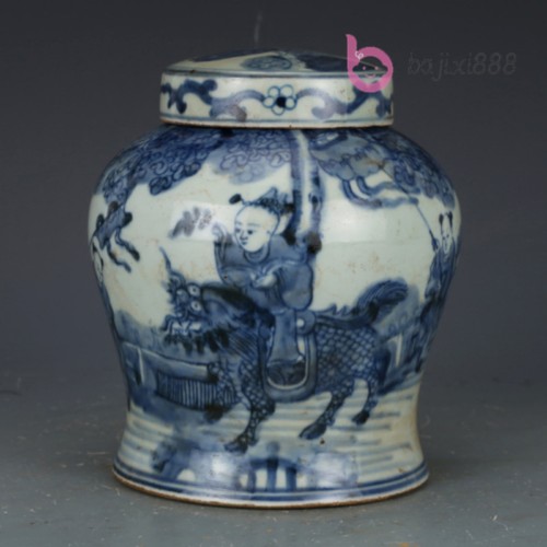 Barattolo kirin porcellana blu - porcellana,