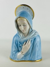 Ronzan Torino Statua Madonna Con Velo Azzurro Ceramica Anni ‘50 Firmata