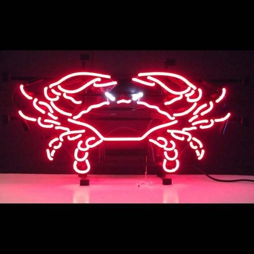 X14 crab neon sign - neon, light