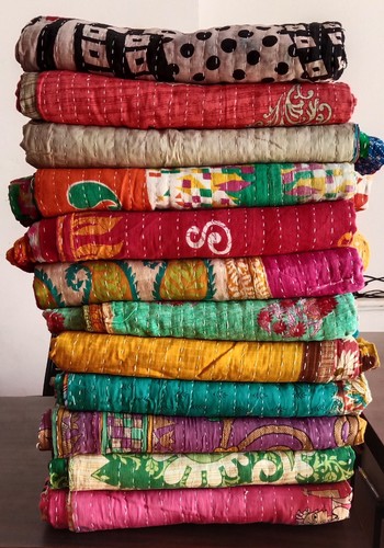 Copriletto reversibile kantha - copriletto,