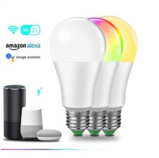 Lampadina LED E27 B22 Wifi Smart RGB Dimmerabile Controllo App per Alexa/Google Home