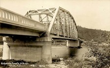 REDWOOD CREEK BRIDGE, RPPC, ORICK, CALIFORNIA, PAT981, CARTOLINA D'EPOCA (EU974)