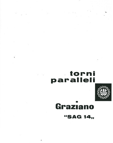 Graziano sag tornio - sag, manuale