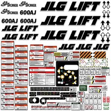Kit decalcomanie per JLG 600AJ Sky Power Boom 600 Lift + adesivi controllo e avvertimento USA