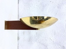 Lampada da parete Bauhaus in ottone e legno di Tecnolumen design angolare Muthesius